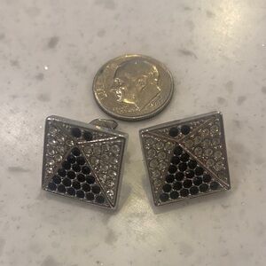 Eddie Borgo Silver and Black Earrings